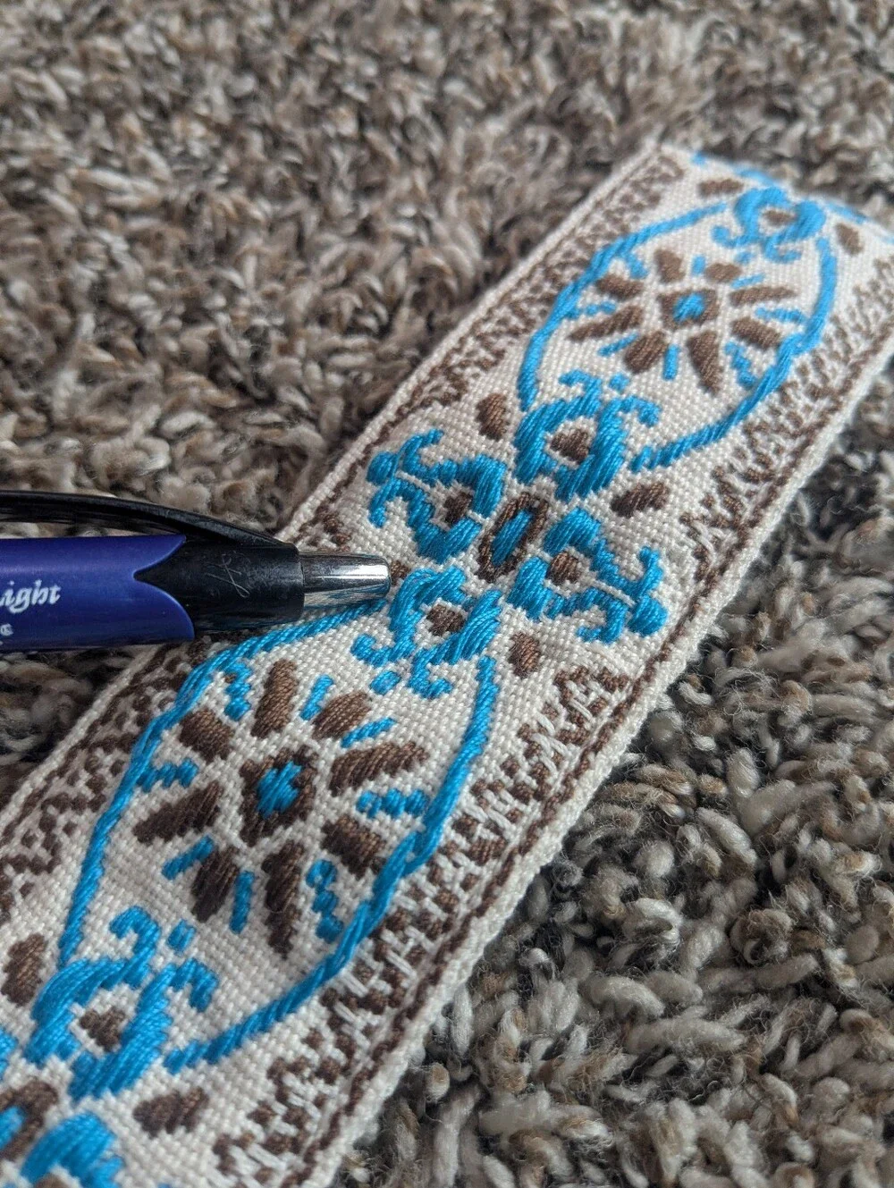 Vintage Boho Woven Tapestry Belt Turquoise